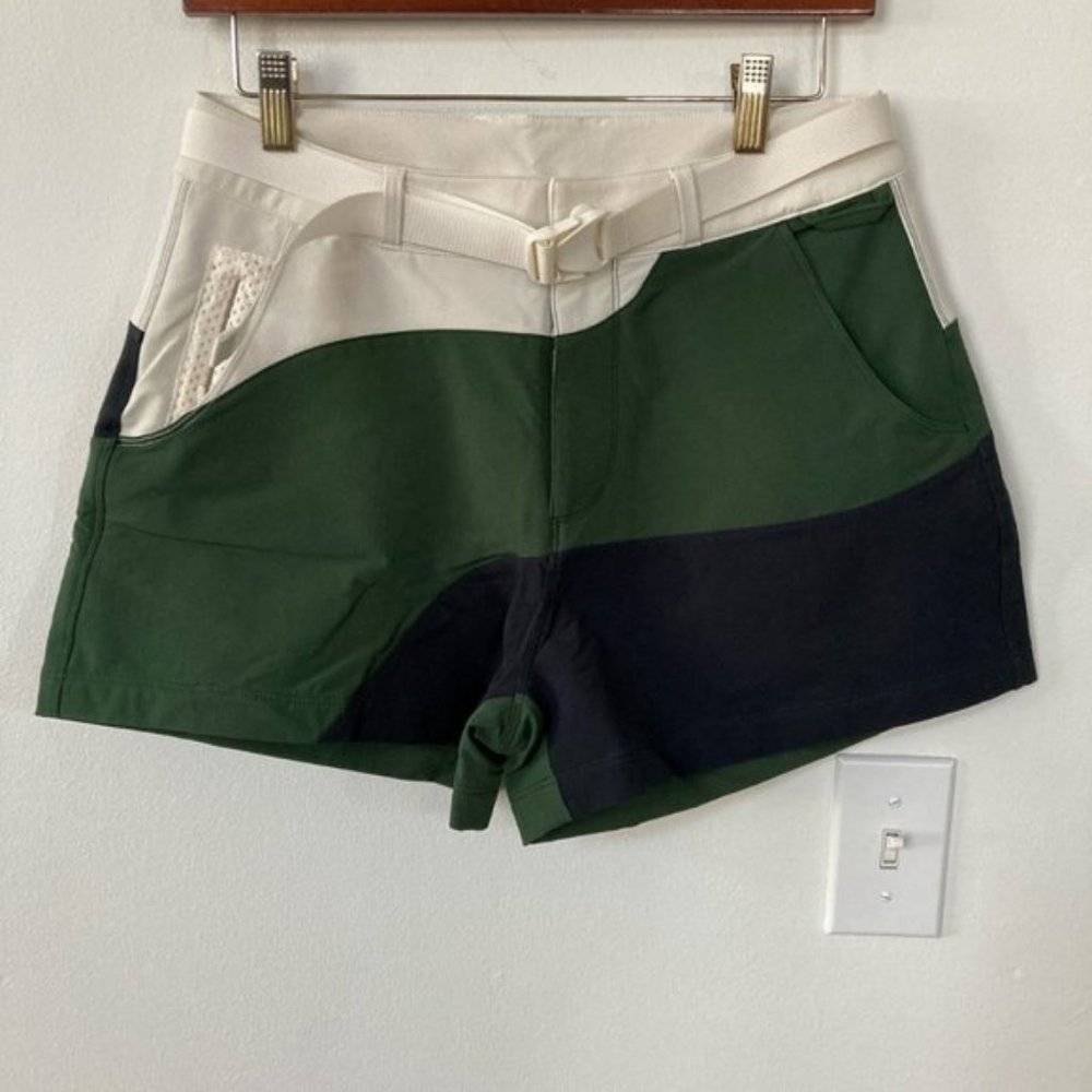 Outdoor Voices RecTrek Shorts Black / Hunter / Bone NWT - Picture 9 of 11